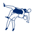 Two female wrestlers dueling, one is body slamming the other.