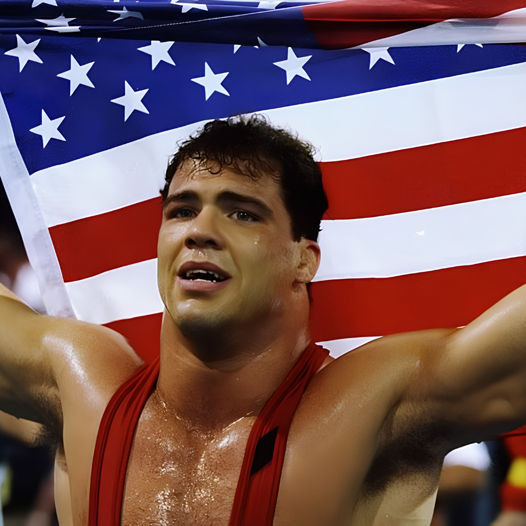 Kurt Angle after a wrestling win