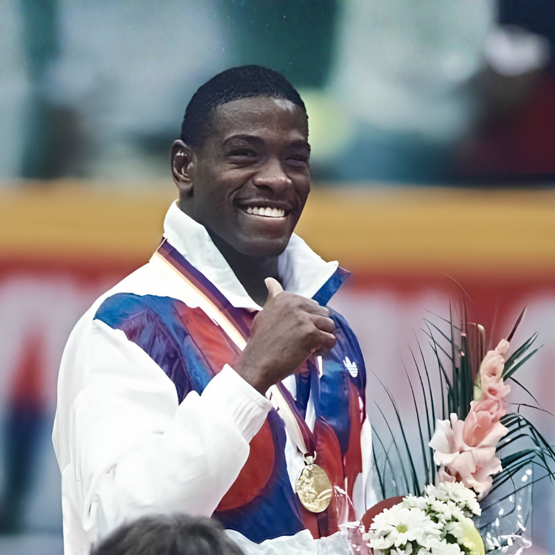 Kenny Monday after winning Olympic gold 