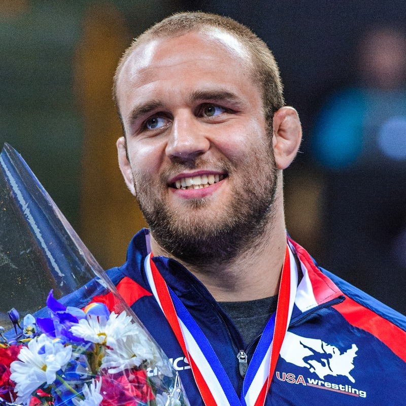 Tervel Dlagnev, coach at Ken Chertow's summer wrestling camp
